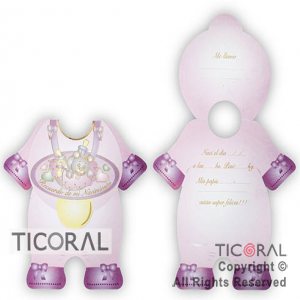 ESTAMPA ENTERITO NACIMIENTO ROSA C/STAMPING x 10